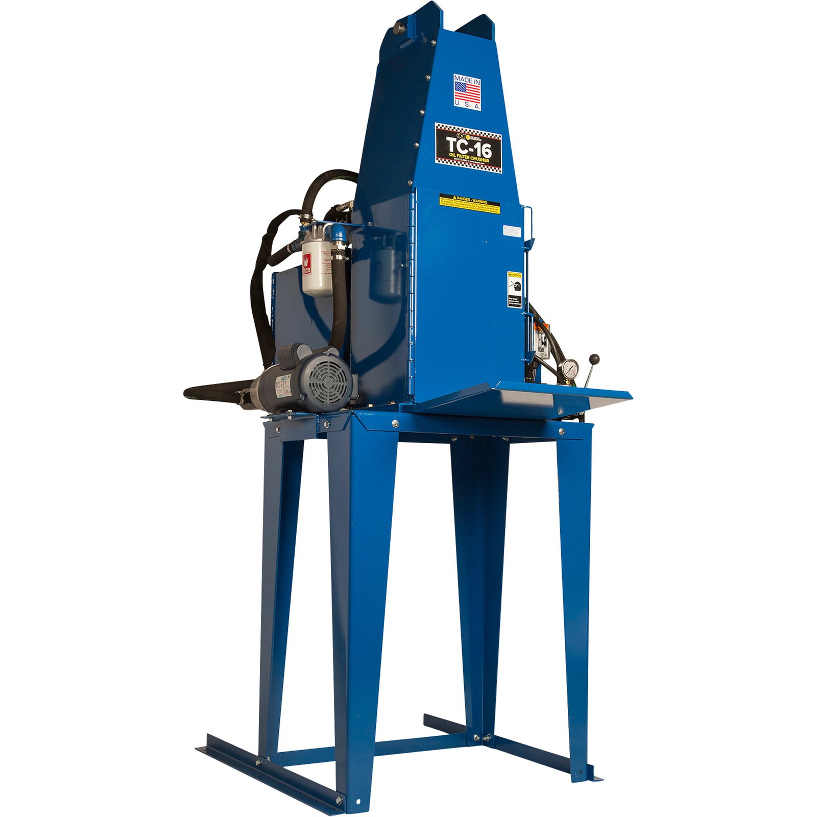 TSI TC-16 Oil Filter Crusher – 64,000 lb Force, 220V