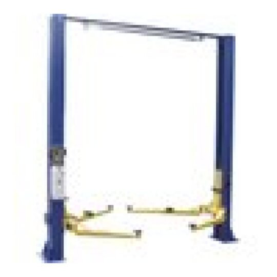 Tuxedo 2-Post Asymmetric Low-Profile Clear Floor Automotive Lift, 9000-Lb. Capacity, Blue, Model# TP9KACX