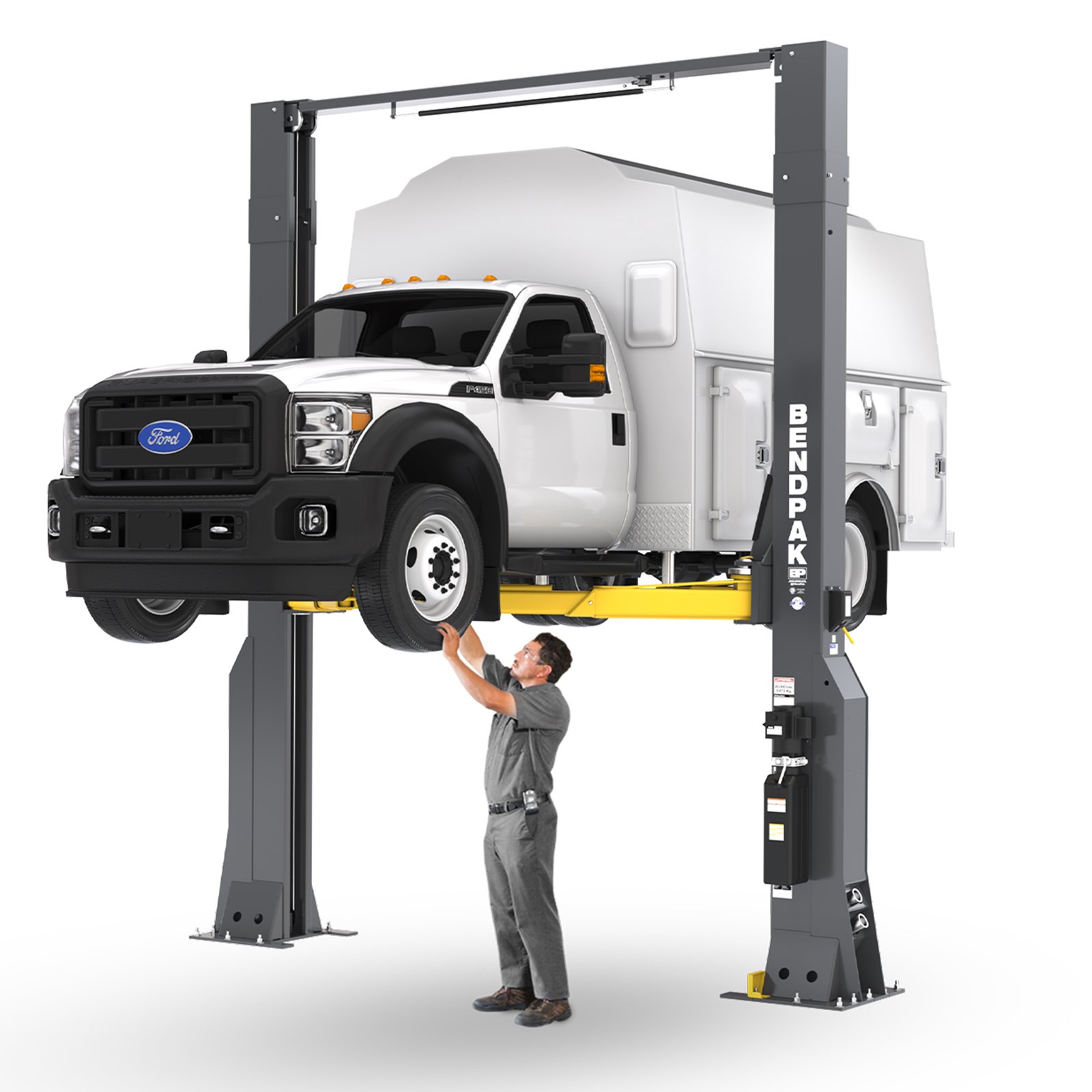 BendPak 20AP-192 Clear-Floor High-Rise 2-Post Lift – 20,000 lb, 192 in. Height