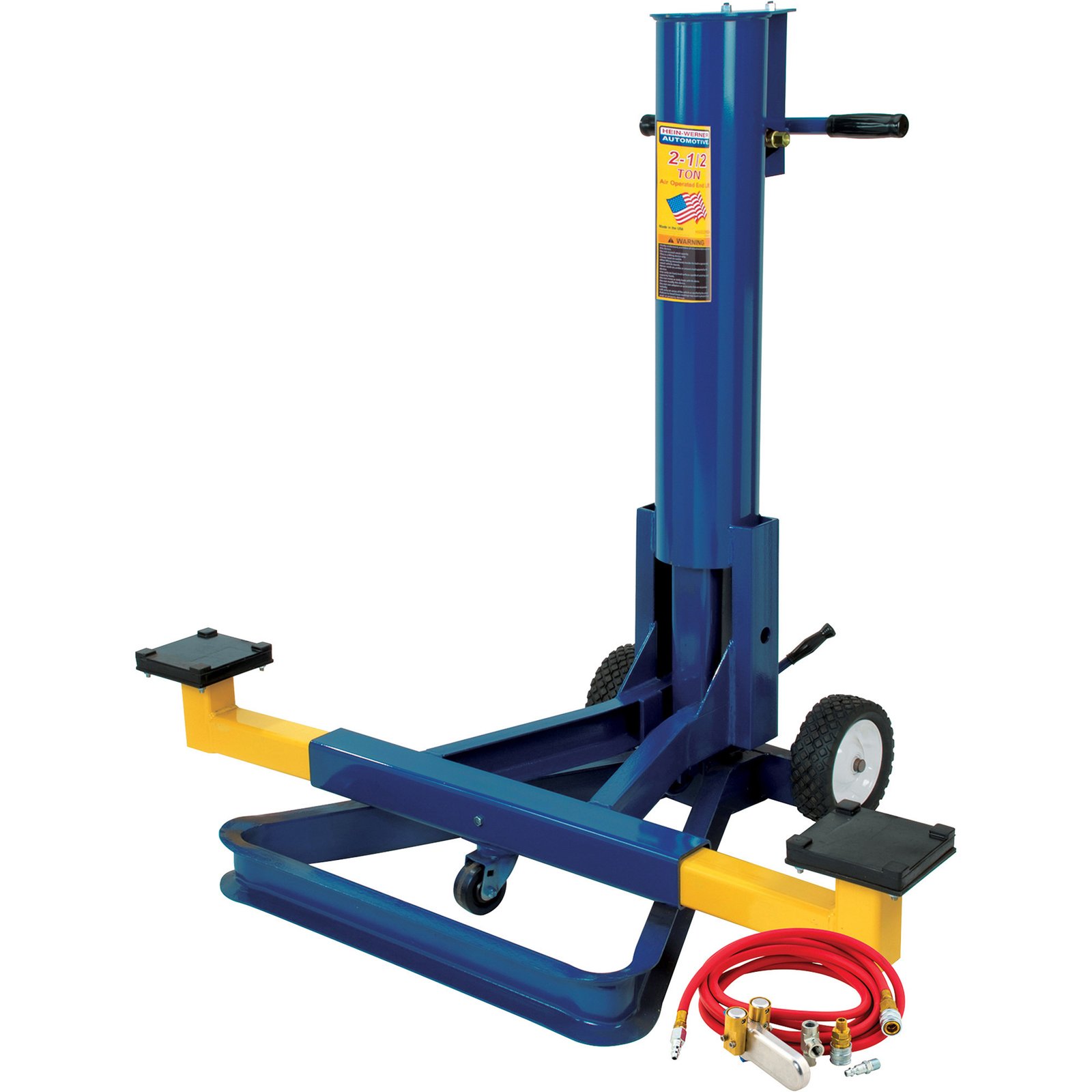 Hein-Werner HW93696U Air-Operated End Lift with Remote – 2.5 Ton