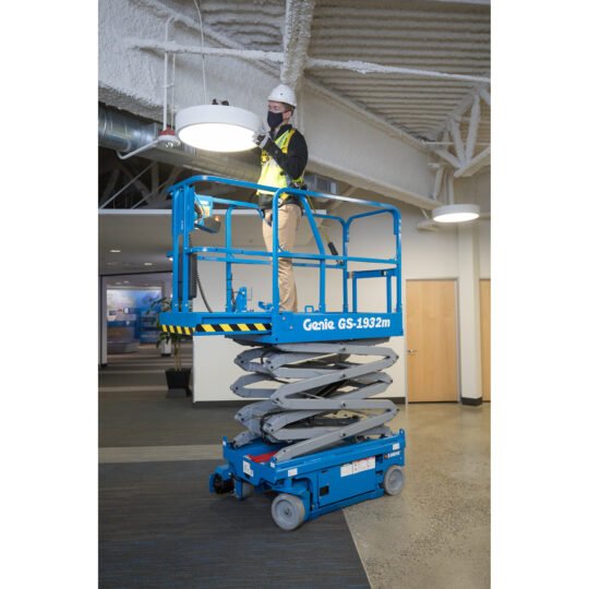 Genie GS-1932 E-Drive Slab Scissor Lift — Electric, Indoor/Outdoor, Quiet Operation, Model# GS-1932 E-Drive