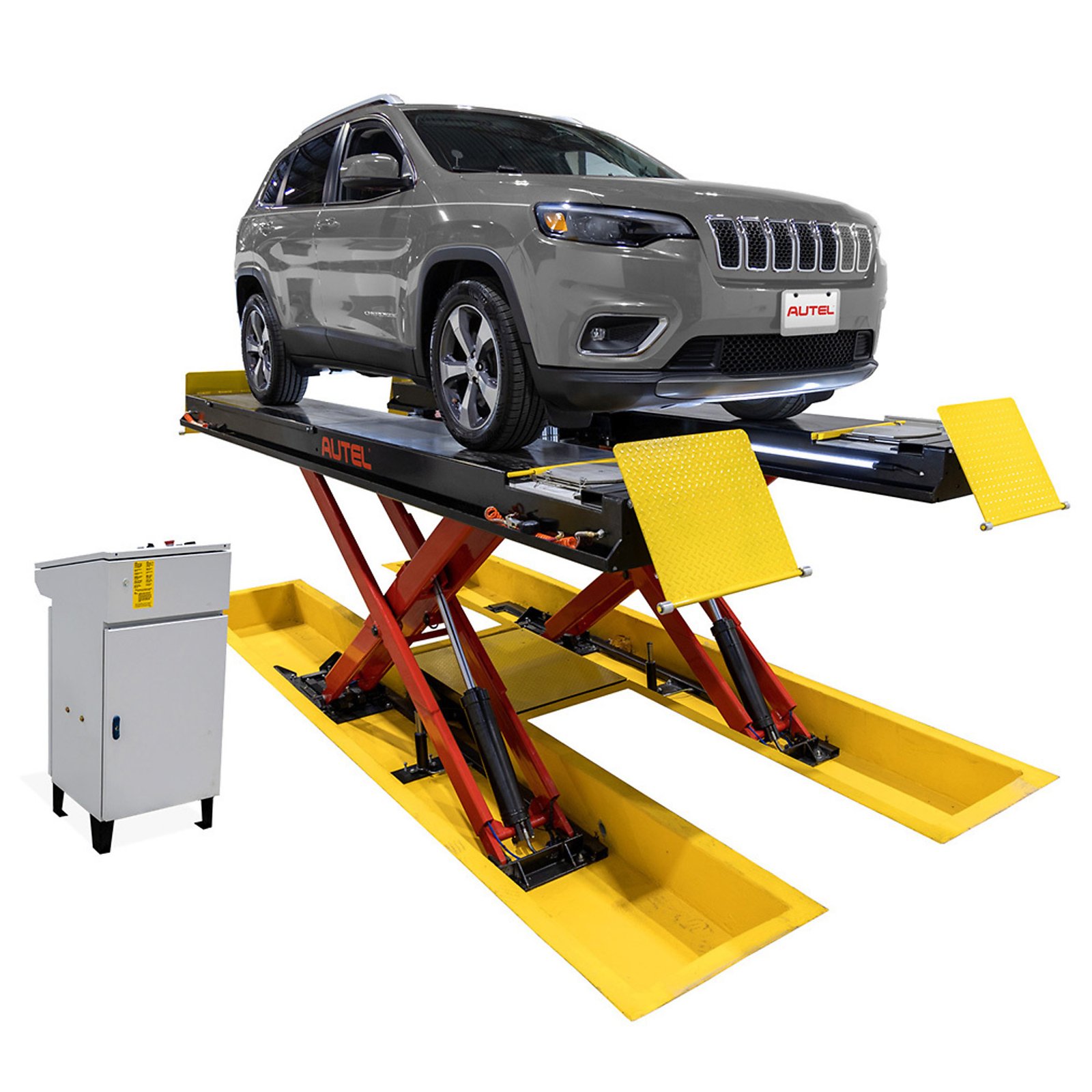 Autel AULS14ALOR1T Flush-Mount Scissor Lift – 14,000 lb, 203 x 26 in. Runways, Black