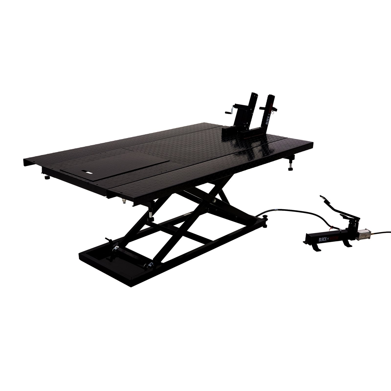 Black Widow BW-1500AH-Z Air/Hydraulic Motorcycle & ATV Lift Table – 1,500 lb, 32 in. Lift