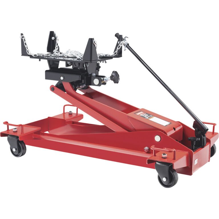 Sunex Tools Truck Transmission Jack — 1.5-Ton Capacity, Adjustable Saddle, Safety Chains, Model# 7752C