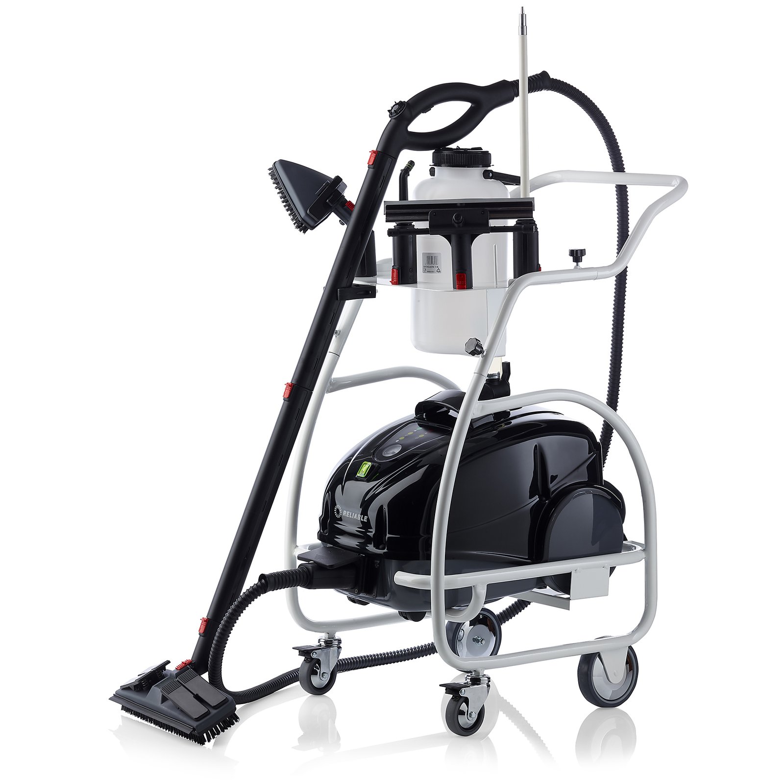 Reliable Brio Pro 1000CC/CT Steam Cleaner with Trolley – 1.32 Gallon, 87 PSI