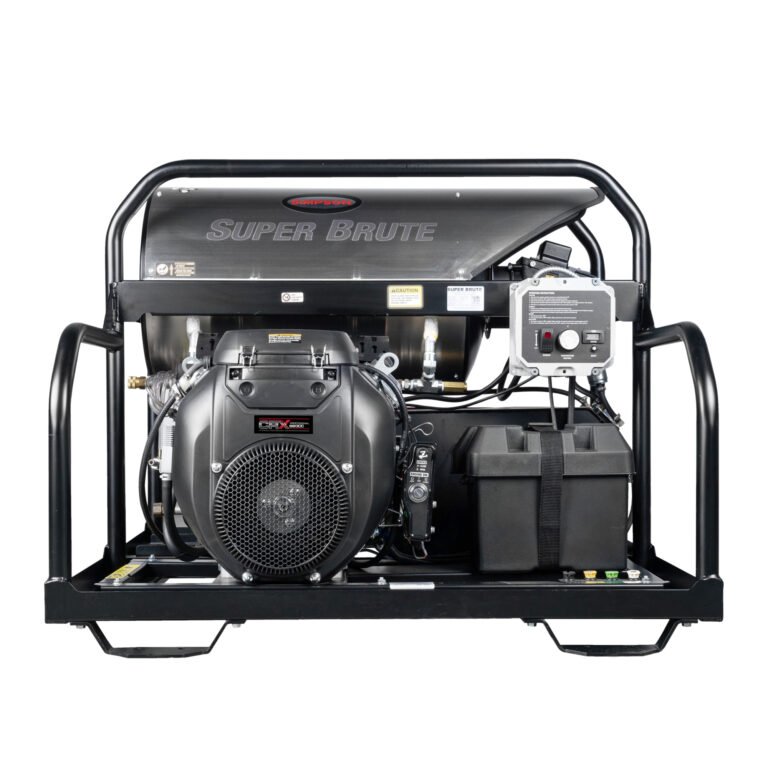 Simpson Super Brute Hot Water Belt Drive Gas Pressure Washer — 3500 PSI, 5.5 GPM, Honda GX690 Engine, Comet Industrial Triplex Pump, Model# SB3555231EDC1
