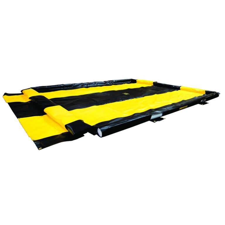 Justrite Drive-Through Washdown Spill Containment Berm — 10ft. x 11ft. x 4in., 250 Gallon, Vinyl Coated, Model# 28576