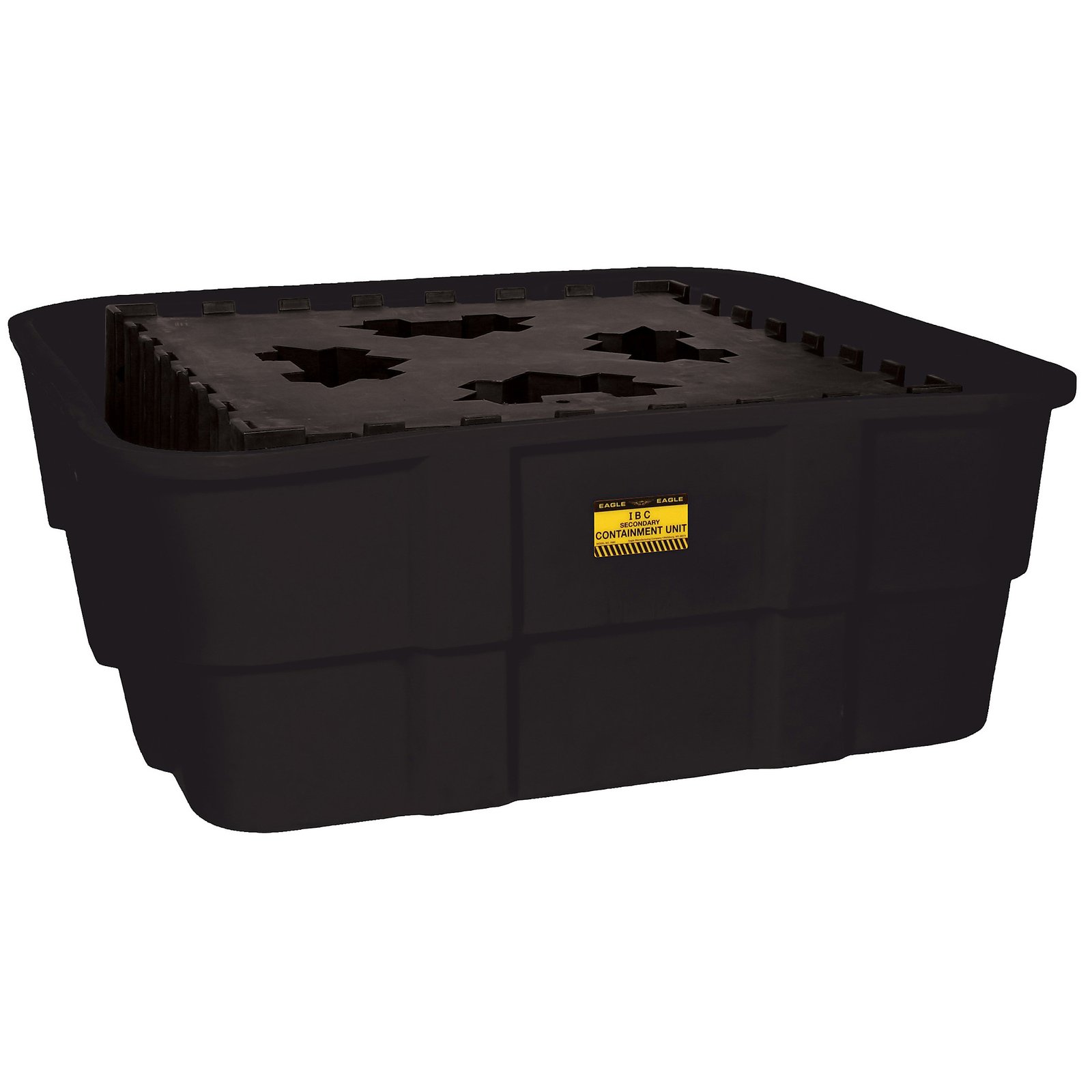 EAGLE 1683B IBC Containment Unit – 400 Gallon Sump, 10,000 lb Load, Black