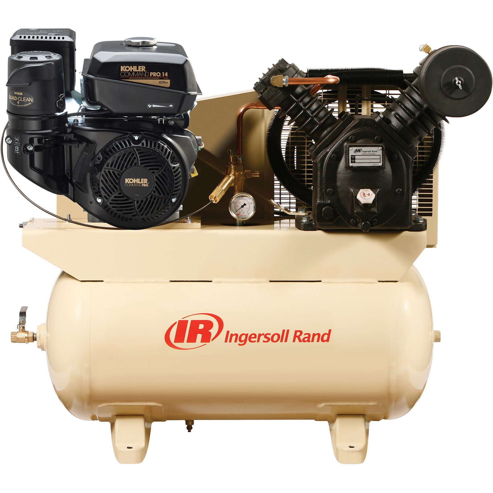 Ingersoll Rand 2475 Gas Air Compressor – 14 HP Kohler, 30 Gallon, 24.3 CFM, Electric Start