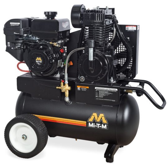 Mi-T-M Industrial Two-Stage Gasoline Belt Drive Air Compressor — 20-Gallon, Model# AM2-PM09-20ME