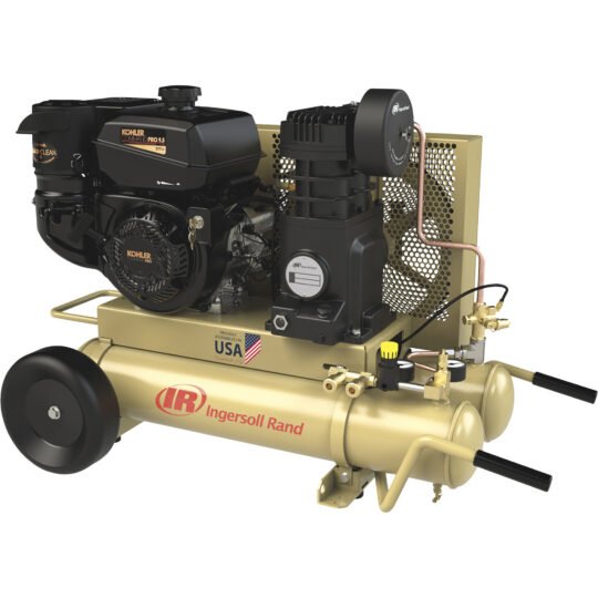 Ingersoll Rand Gas-Powered Portable Air Compressor, 9.5 HP Kohler Engine, 8 Gallons, 18.1 CFM @ 90 PSI, Model# SS5J9.5GK-WB