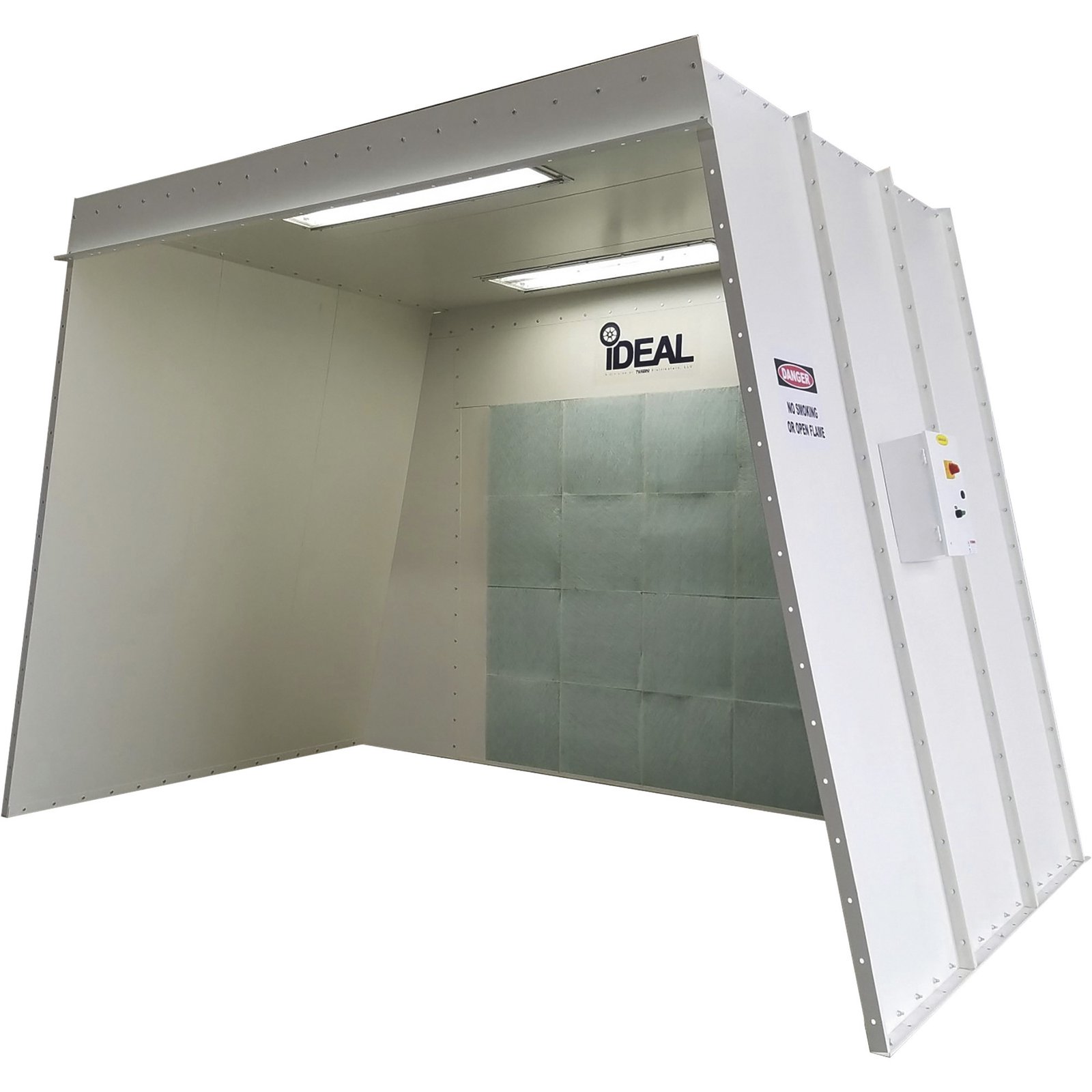 iDEAL PSB-AFOFB1388-3PH-230V-AK Open-Front Paint Booth – 3-Phase