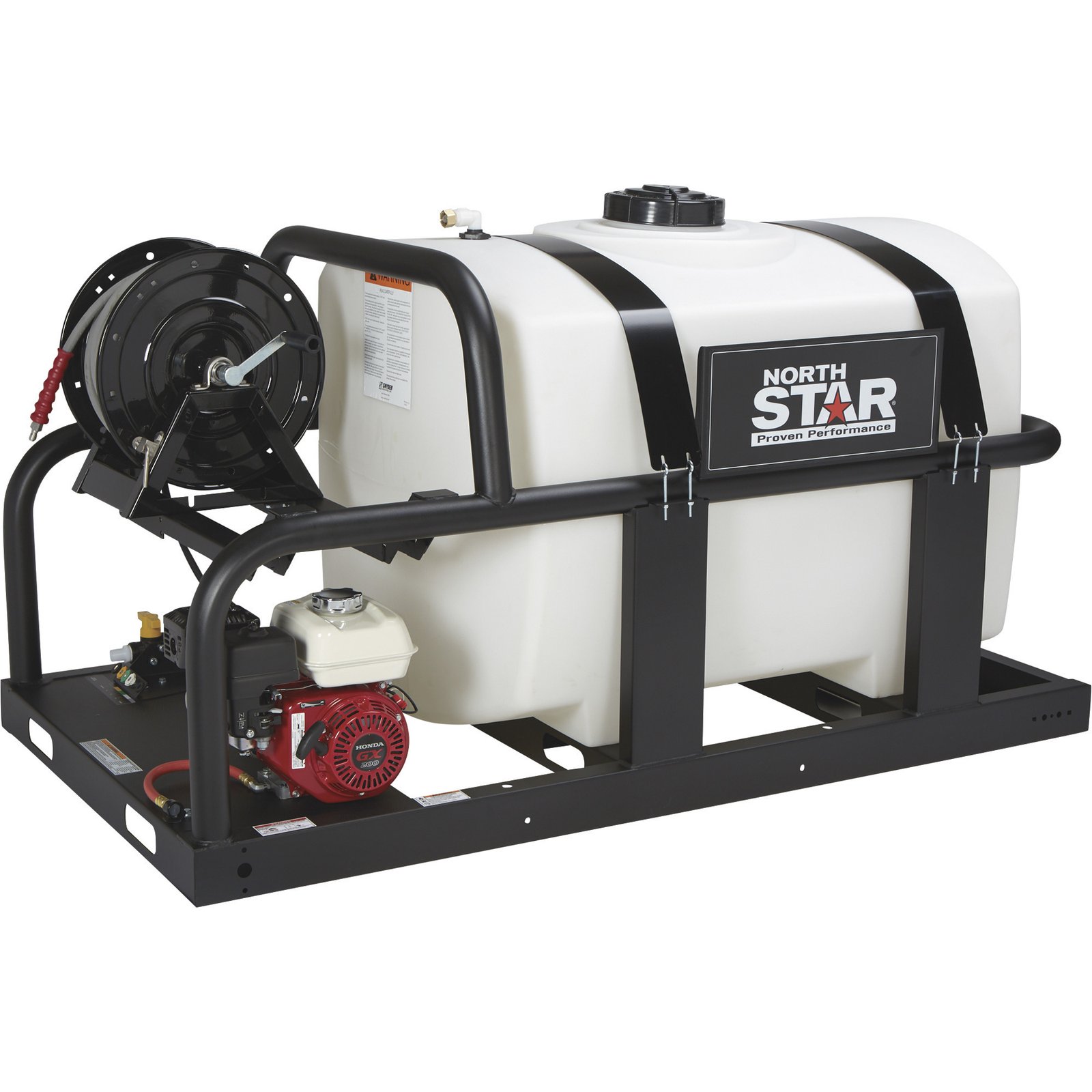 NorthStar Cold Water Pressure Washer Skid – 2,000 PSI, 3.5 GPM, Honda, 200 Gallon Tank