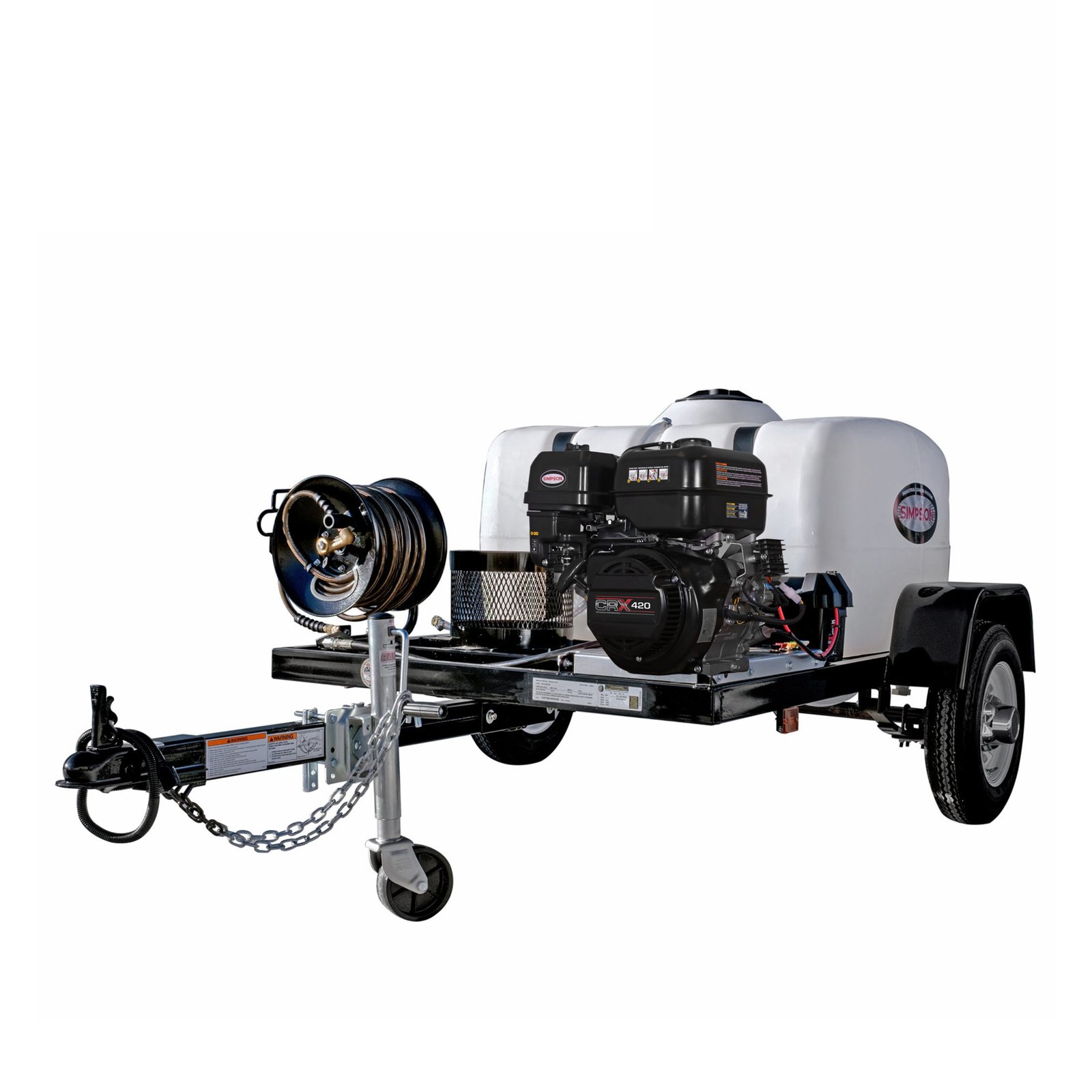 Simpson 95134 Gas Pressure Washer Trailer – 4,200 PSI, 4 GPM, 150 Gallon Tank