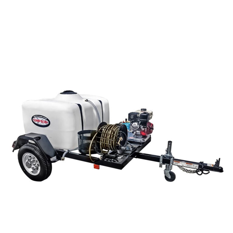 Simpson Gas Pressure Washer Trailer — 3800 PSI, 3.5 GPM, Honda Engine, 150-Gal. Water Tank, Model# 95001