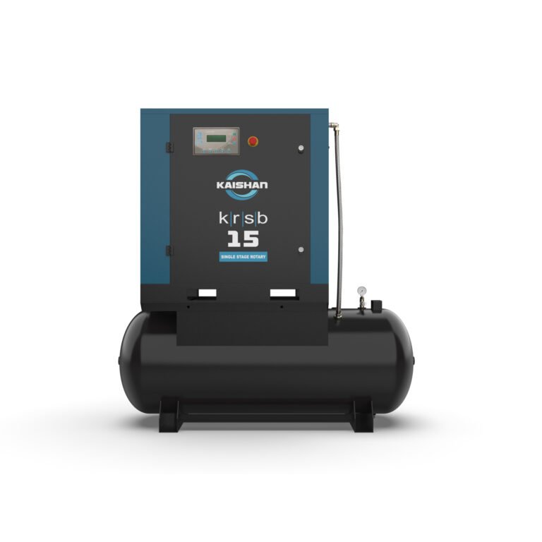 Kaishan Compressor USA Belt-Driven Air Compressor - 15 HP, 230V, 3 Phase, 125 PSI, 120-Gal. Tank, Model# KRST-015A2F2S8U
