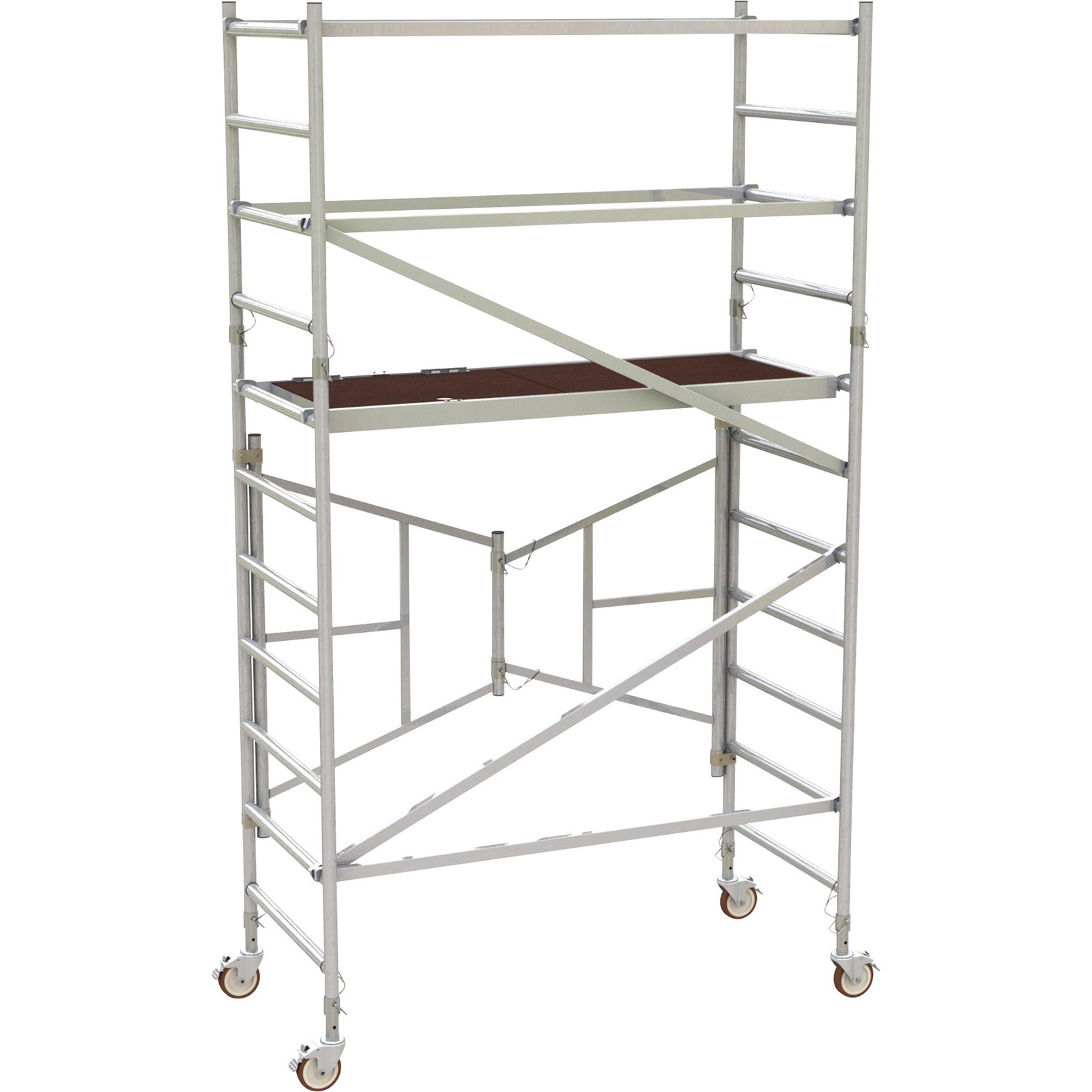 Metaltech AL-Q0105 Easy-Set Aluminum Scaffold Tower – 6 ft., Guardrail, 800 lb