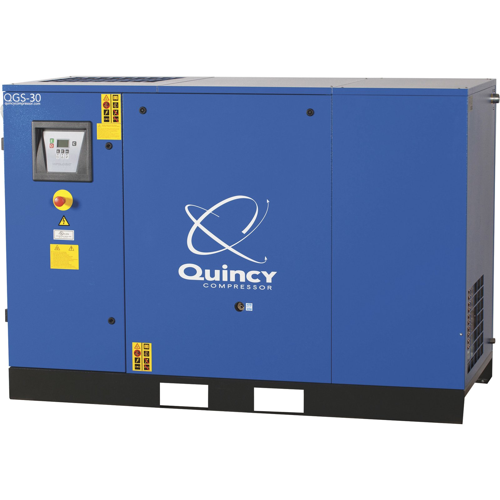 Quincy QGS 4152026517 Base-Mount Rotary Screw Air Compressor with Dryer – 25 HP, 99 CFM