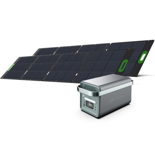Yoshino Solid-State Solar Generator Bundle - 2000W + (2) 200W Panels, 3000 Surge Watts, 1326Wh Capacity, Model# K20SP22