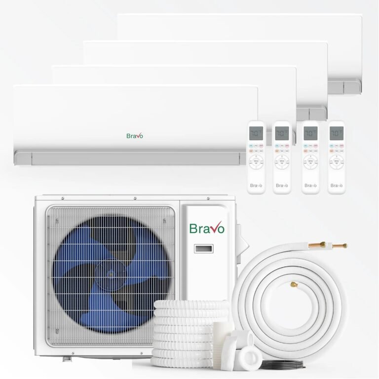 Bravo 4-Zone Mini Split AC & Heat Pump — 30000 BTU, Wall Mount, 9K+9K+9K+12K, Model# M30-3M09-M12-4AB1