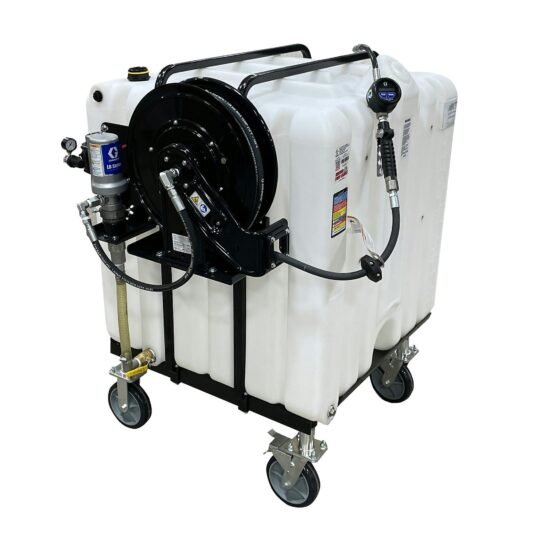 Rhino Tuff Tanks Mobile Cart - 180-Gallon Capacity, Side Mount Pump Kit, Heavy-Duty Caster Wheels, Model# RTT-7302