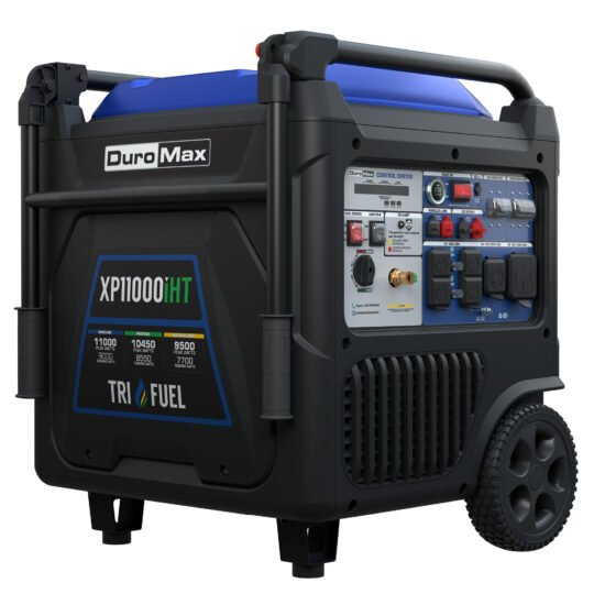 DuroMax Portable Tri Fuel Inverter Generator — 11,000 Watts, Quiet, Low THD, Model# XP11000iHT