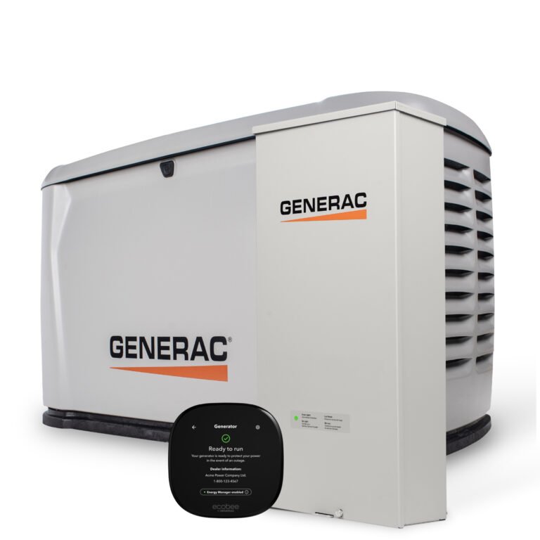 Generac 7329 Air-Cooled Home Standby Generator – 28,000 Watts, 200A Transfer Switch, ecobee Thermostat