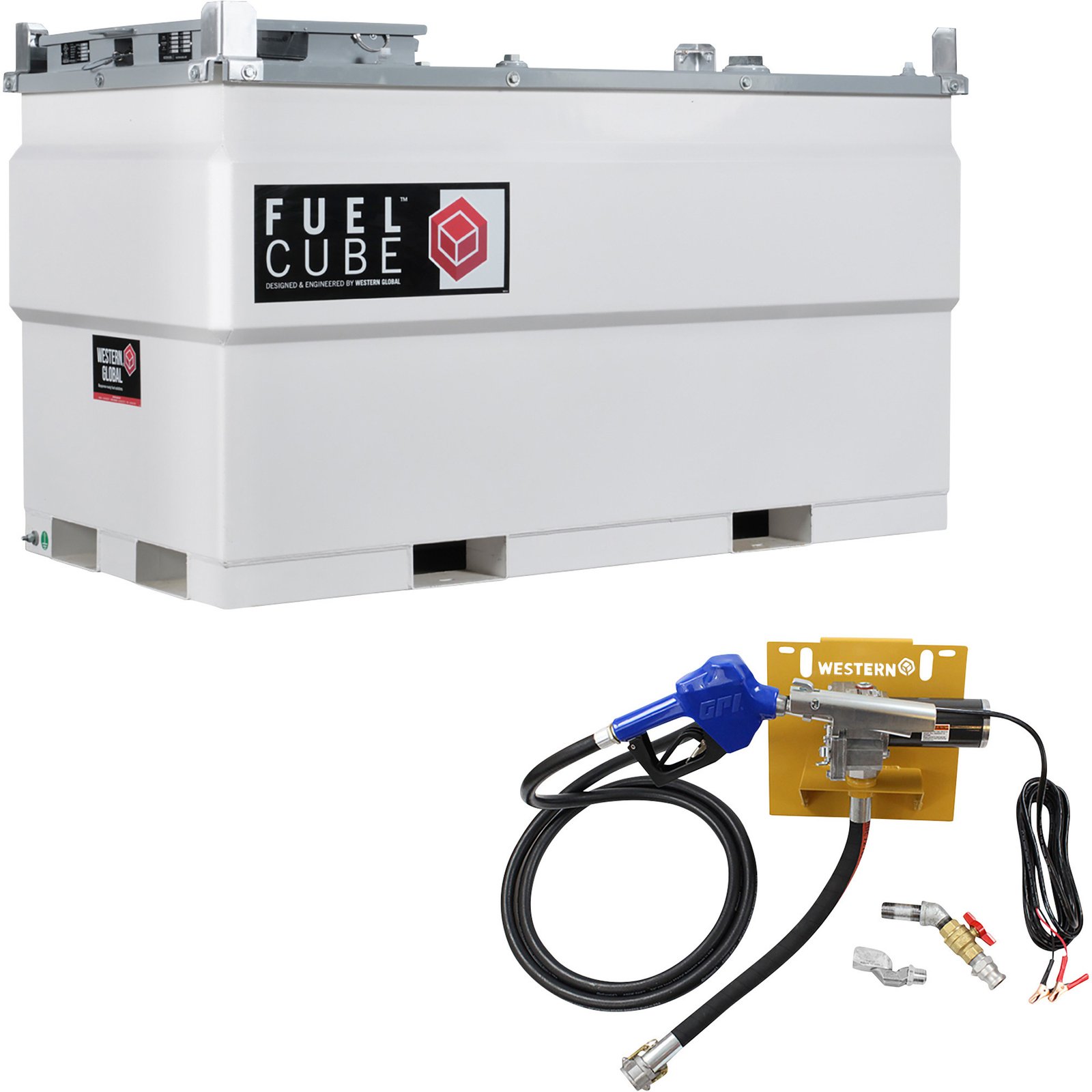 Western Global FuelCube FCPWN0500-01215GP-SNN Diesel Fuel Tank Kit – Pump & Fuel Gauge