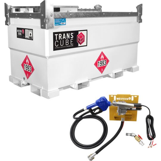 Western Global TransCube DOT Certified 552-Gallon Transportable Fuel Storage Tank, Model# TCGWN0020-01215GP-SNN
