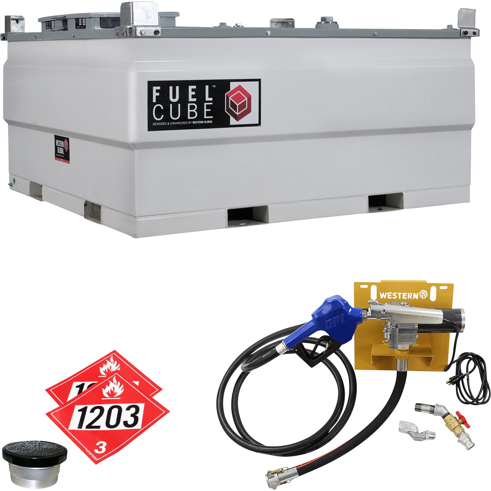 Western Global FuelCube FCPWN1000-11512GP-SNN-G Gasoline Transfer Tank – 1,016 Gallon