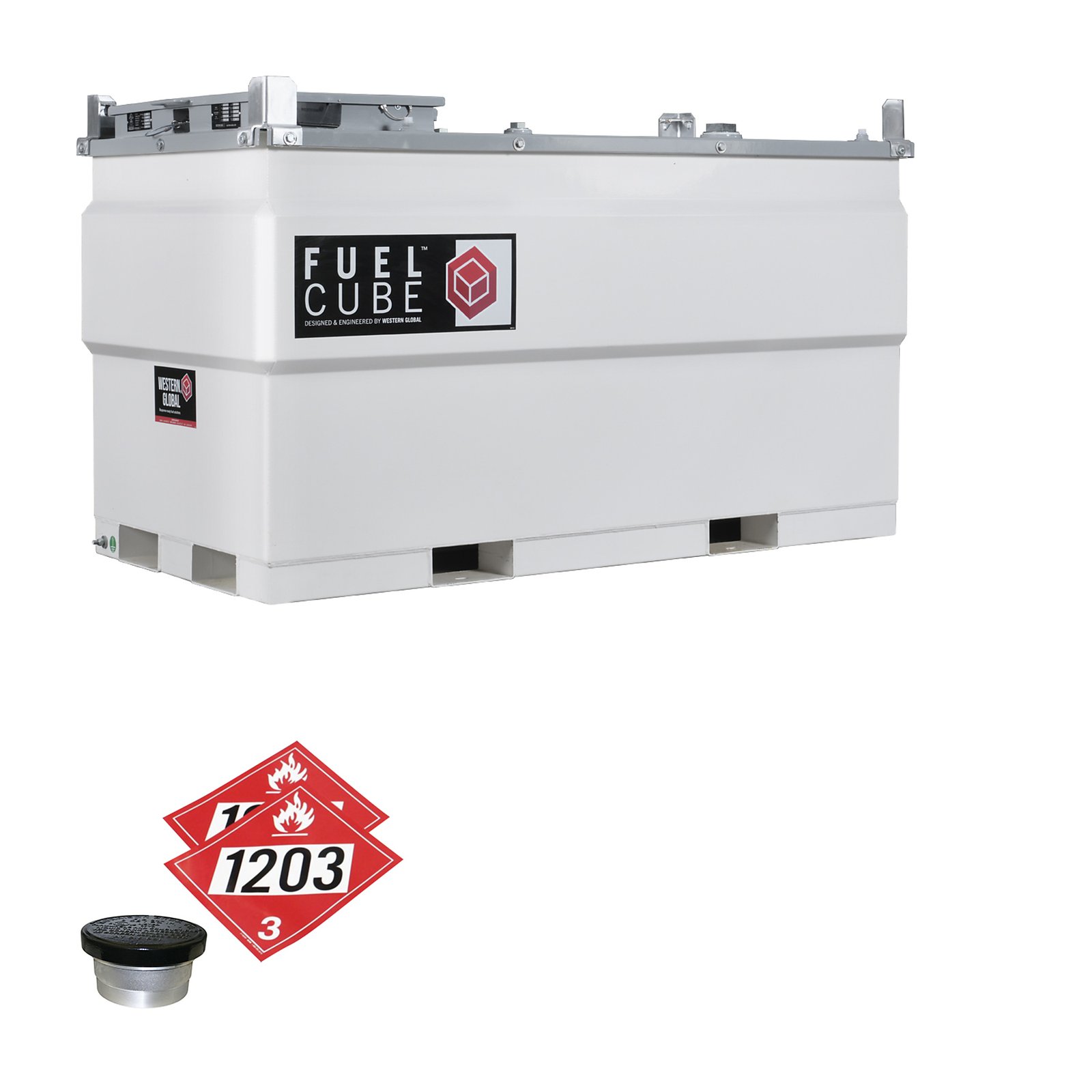 Western Global FuelCube FCPWN0500-G Gasoline Fuel Tank – 544 Gallon, Gauge & Vent Kit