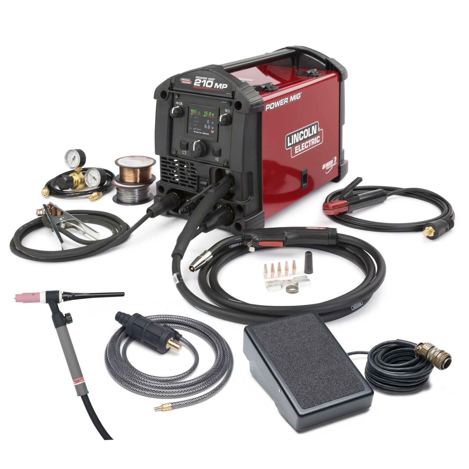 Lincoln Electric Power MIG 210 MP K4195-2 Multi-Process Welder – TIG Kit