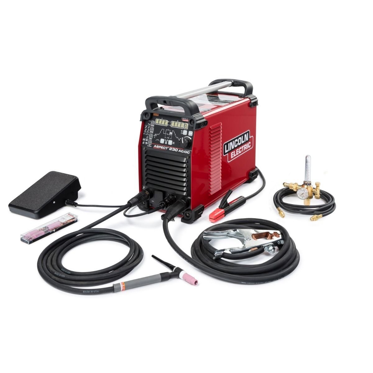 Lincoln Electric Aspect 230 K4341-1 AC/DC TIG Welder – Air-Cooled One-Pak