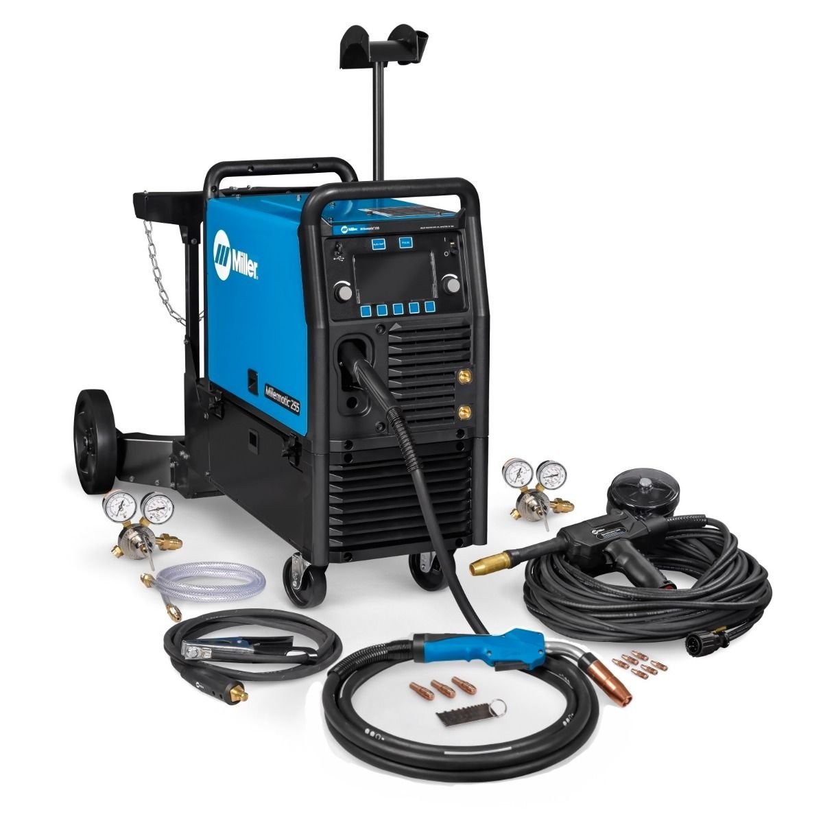 Miller Millermatic 255 907734 MIG/Pulsed MIG Welder – Fully Loaded