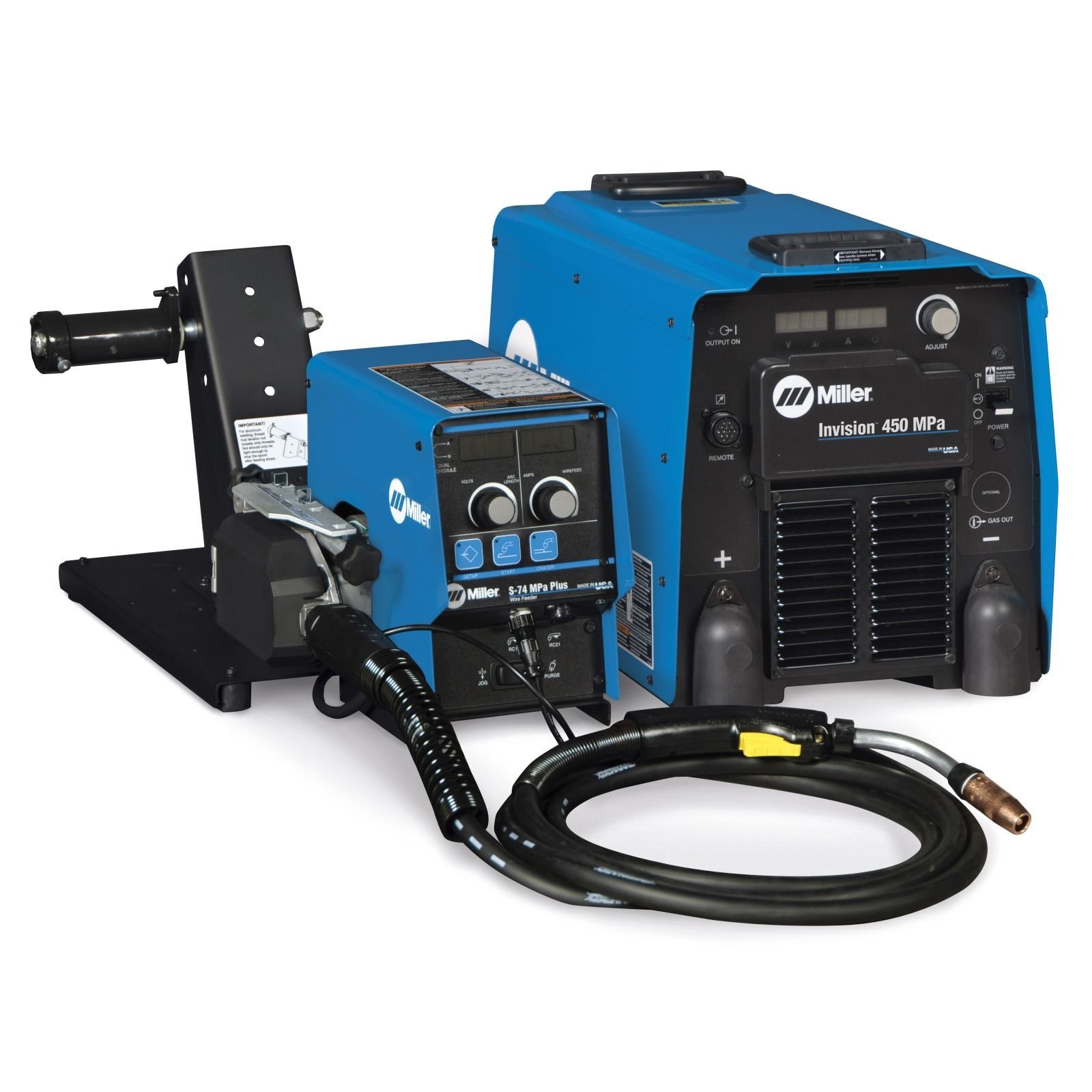 Miller Invision 450 MPa 951499 MIG Welder – Feeder, Accessories & Cart
