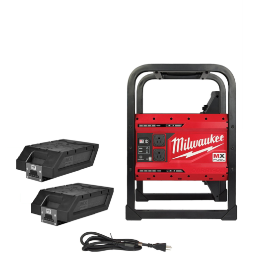 Milwaukee MX FUEL MXF002-2XC Carry-On Power Supply Kit – 3,600W Peak, 2 Batteries