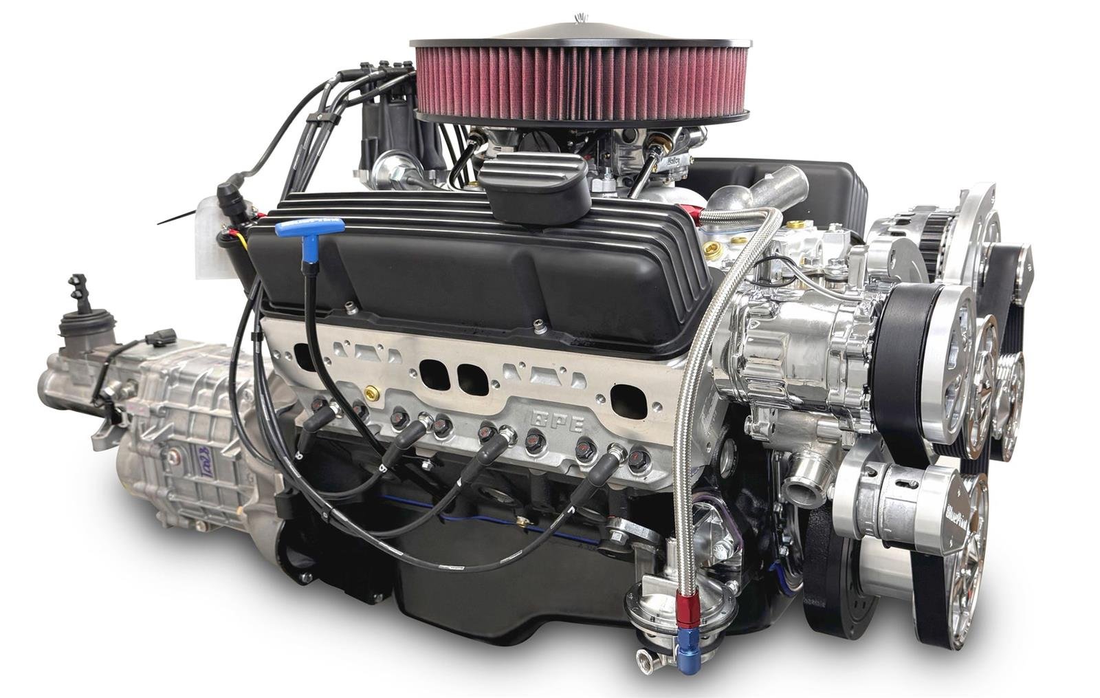 BluePrint Builder Series B383KTKX 383 Carbureted Crate Engine & TKX Transmission Combo – 436 HP