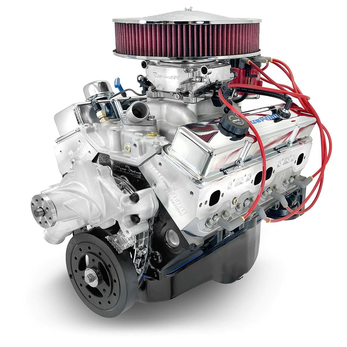 BluePrint Engines BP3505CTFD GM 350 Dressed Long Block Crate Engine – 390 HP, Fuel Injected