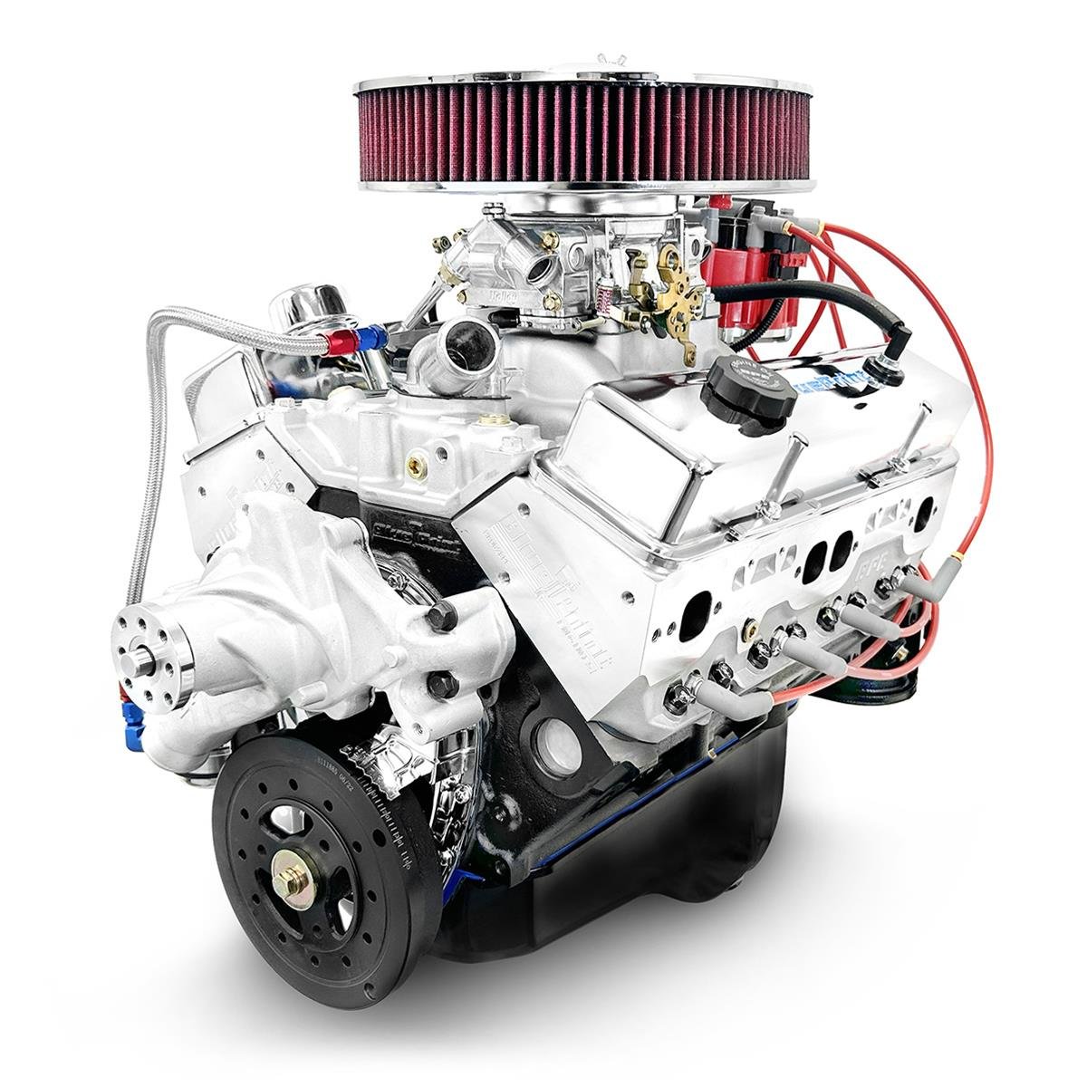 BluePrint Engines BP38318CTC1D GM 383 Dressed Stroker Long Block Crate Engine – 436 HP
